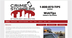 Desktop Screenshot of crimestopperstb.com