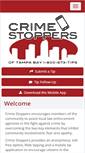 Mobile Screenshot of crimestopperstb.com